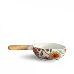 16cm Flower Print Bowl/ Light Handle