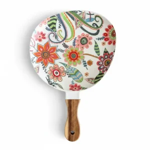 20cm Flower Print Plate/ 2 Toned Handle